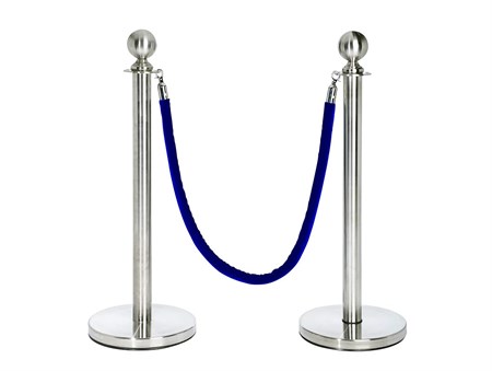 Avspärrningsrep till stolpe, 1,5m, blå